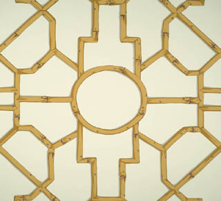 BALDWIN BAMBOO - RATTAN & BROWN ON OFF-WHITE-0