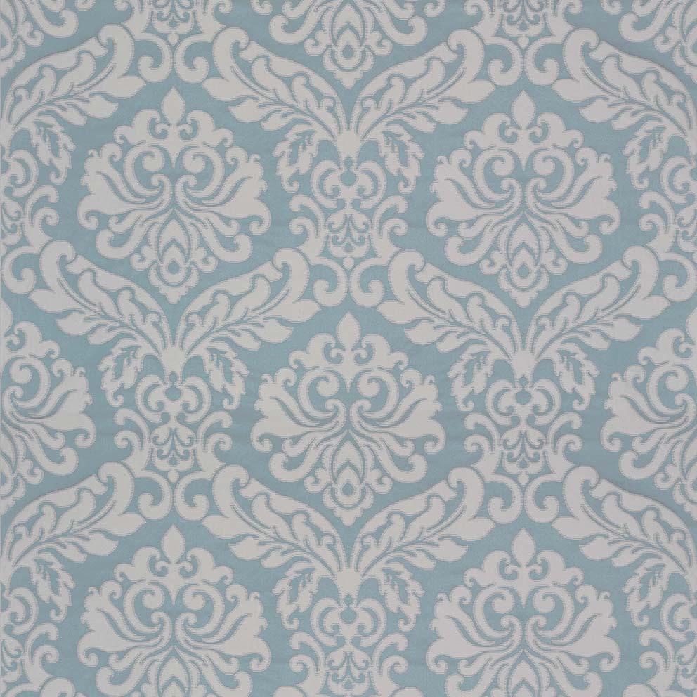 ABACUS DAMASK STEEL - BLUE/IVORY-0
