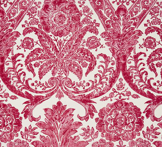 LUCIANA DAMASK PRINT - RASPBERRY-0