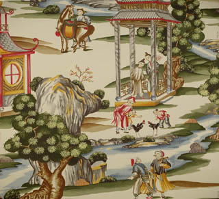 SHANGHAI - MULTI ON TEA SATIN-0