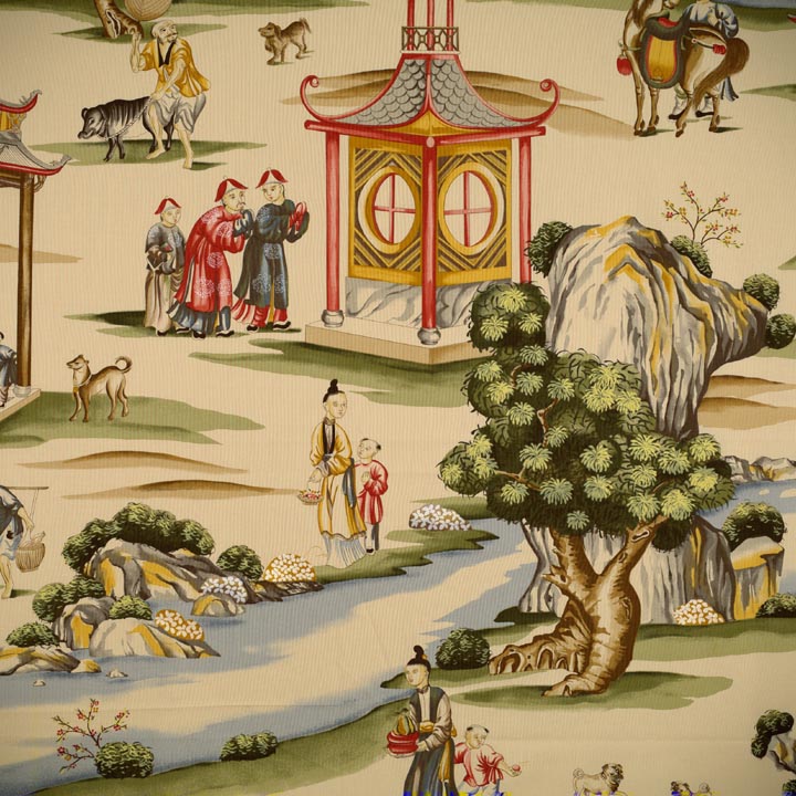 SHANGHAI - MULTI ON TEA SATIN-0