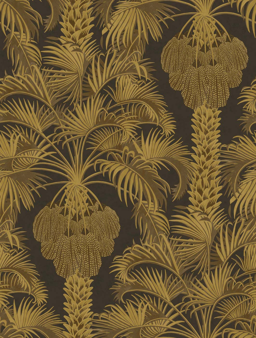 HOLLYWOOD PALM - CHARCOAL/GOLD