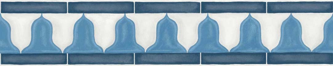 ZELLIGE BORDER - CHINA BLUE & WHITE