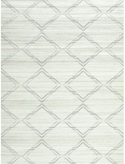 MONROE EMBROIDERED GRASSCLOTH - GLACIER