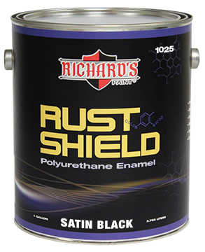 #1025, Rust Shield Industrial Polyurthane Satin Black Enamel