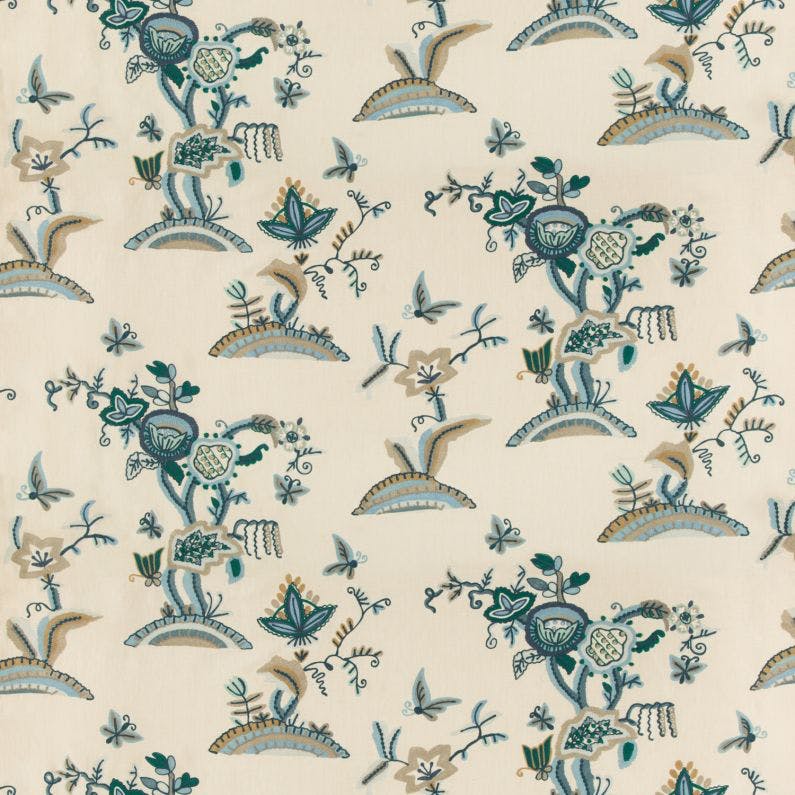 CAMBRIA CREWEL - SLATE/TEAL