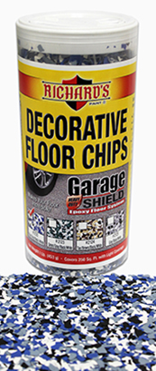 #2122, Decorative Floor Chips - Blue/Gray/Black/White