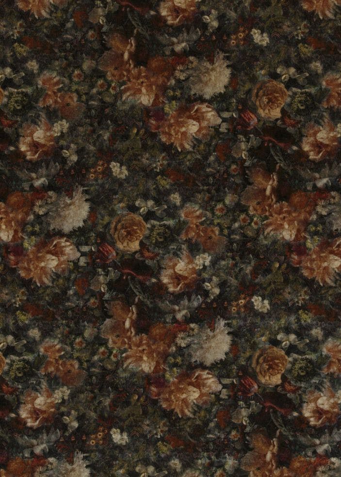 ROYAL GARDEN VELVET - AMBER/JADE