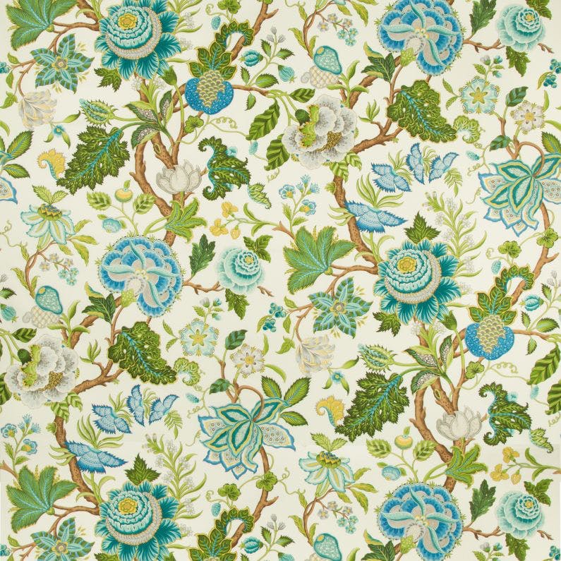NIZAM COTTON PRINT - SPRING/AQUA