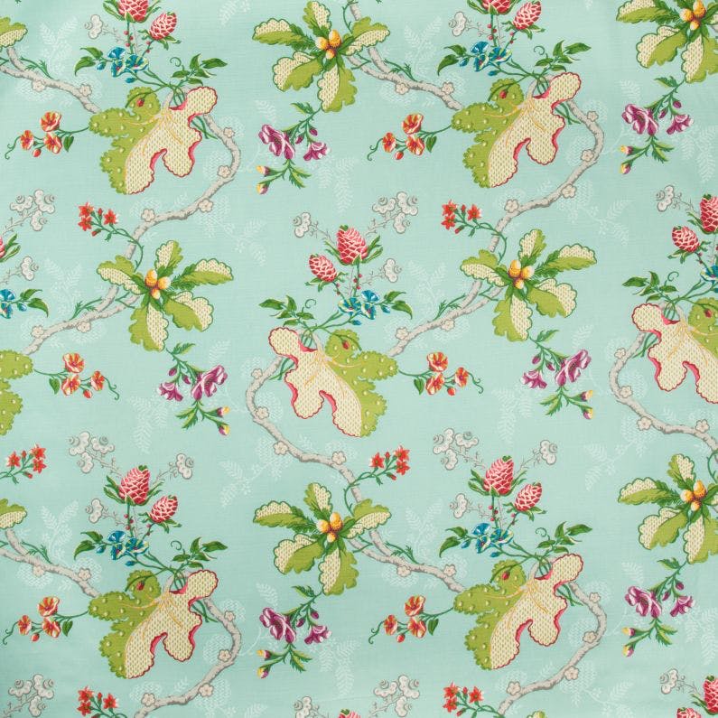 FABRIANO COTTON AND LINEN PRINT - AQUA