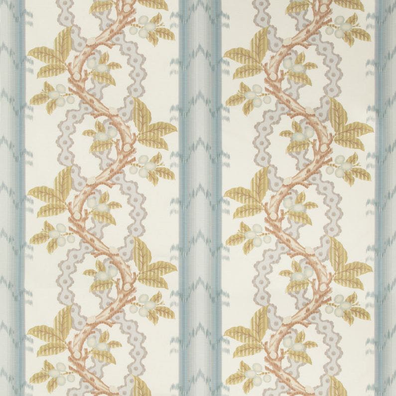 JOSSELIN COTTON AND LINEN PRINT - SLATE/GREY