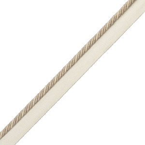 1/4" ANNECY CORD WITH TAPE - CREAM/PALE GREY