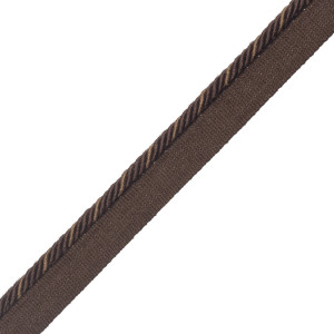1/4" ANNECY CORD WITH TAPE - DK.BROWN