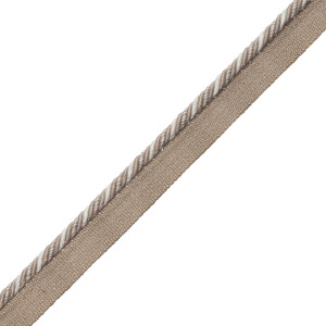 1/4" ANNECY CORD WITH TAPE - LIGHT GREY/SILVER