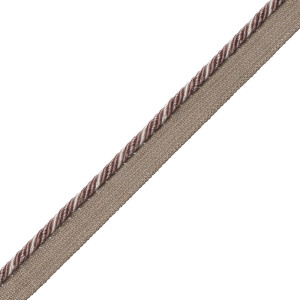 1/4" ANNECY CORD WITH TAPE - TAUPE/LIGHT VIOLET