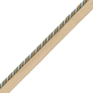 1/4" ANNECY CORD WITH TAPE - BLUE/GOLD/IVORY