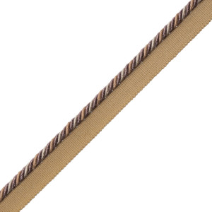 1/4" ANNECY CORD WITH TAPE - DARK TAUPE/BROWN