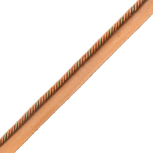 1/4" ANNECY CORD WITH TAPE - CORAL/GREEN/GOLD
