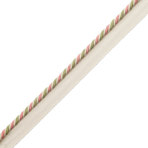 1/4" ANNECY CORD WITH TAPE - IVORY/ROSE/CELADON