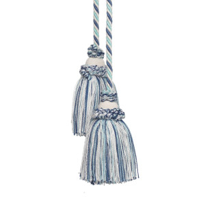 ANNECY CHAIR TASSEL - WHITE/OCEAN BLUES