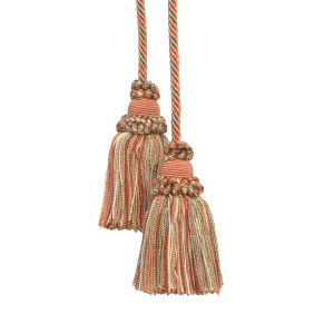 ANNECY CHAIR TASSEL - CORAL/GREEN/GOLD