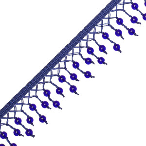 AJOUTÉE TIERED GLASS FRINGE - COBALT