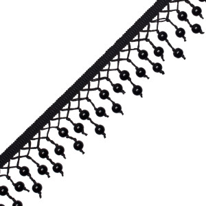 AJOUTÉE TIERED GLASS FRINGE - ONYX