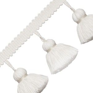 POSITANO JUMBO TASSEL FRINGE - CLOUD