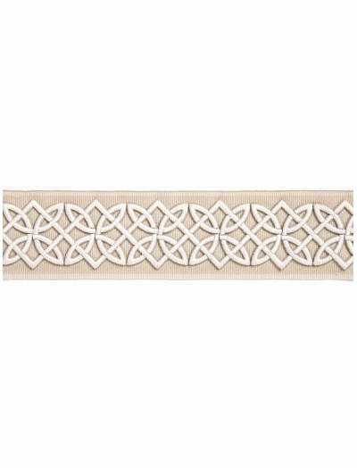 CELTIC EMBROIDERED TAPE - LINEN