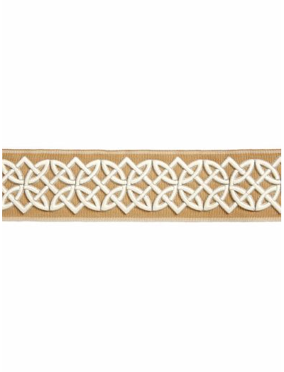 CELTIC EMBROIDERED TAPE - CAMEL