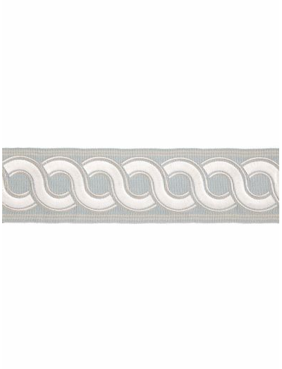 GUILLOCHE EMBROIDERED TAPE - MINERAL