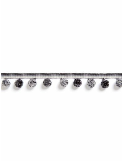 OSBORNE POM POM FRINGE - CHARCOAL