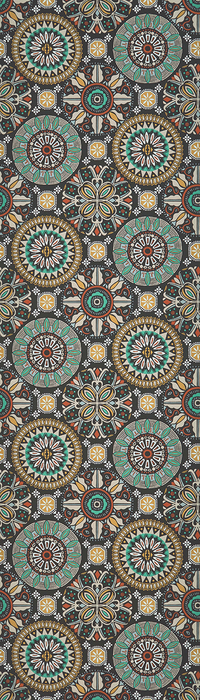 ROSETTA - CHARCOAL/MINT