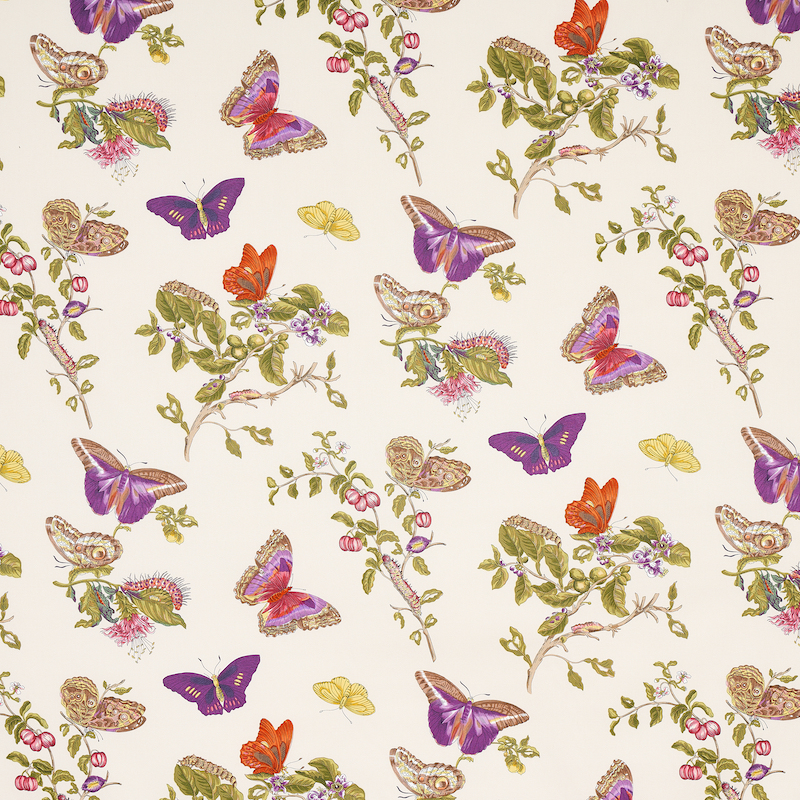 BAUDIN BUTTERFLY CHINTZ - PURPLE