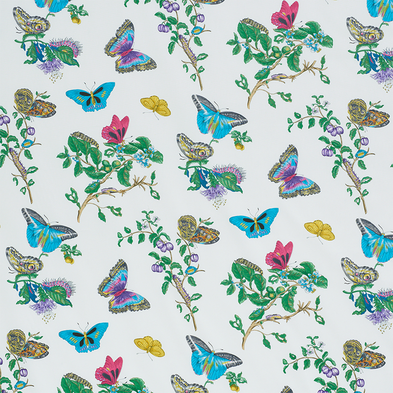BAUDIN BUTTERFLY CHINTZ - TURQUOISE