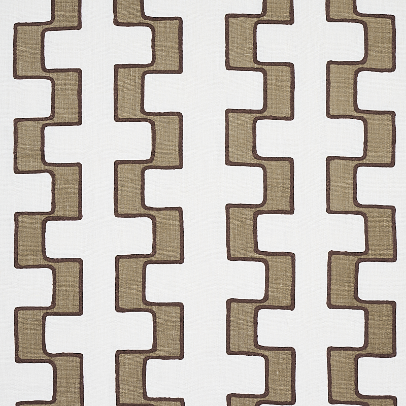 DIXON EMBROIDERED PRINT LINEN - NEUTRAL