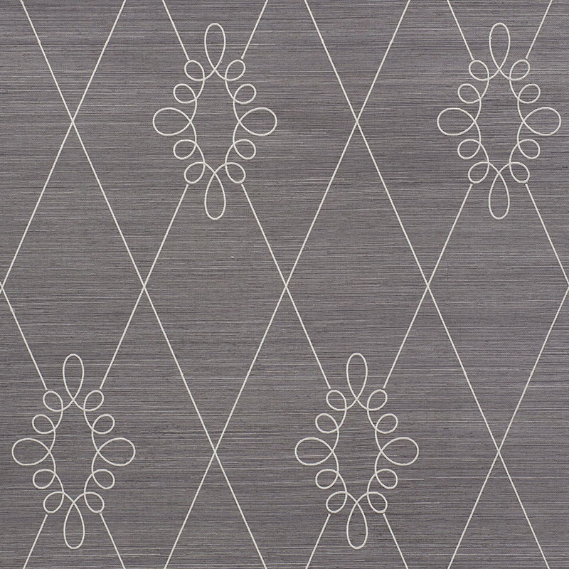 SYLVIE EMBROIDERED SISAL - CHARCOAL