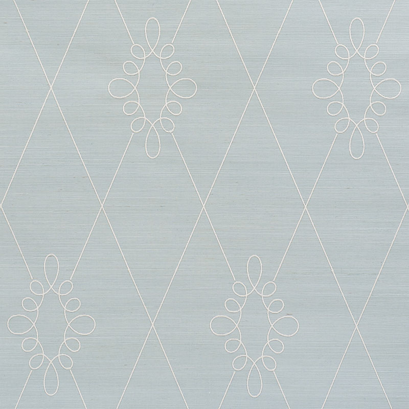 SYLVIE EMBROIDERED SISAL - WATER BLUE