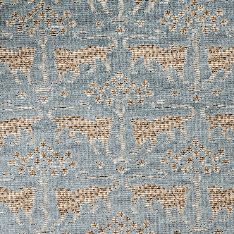 WOODLAND LEOPARD VELVET - MINERAL