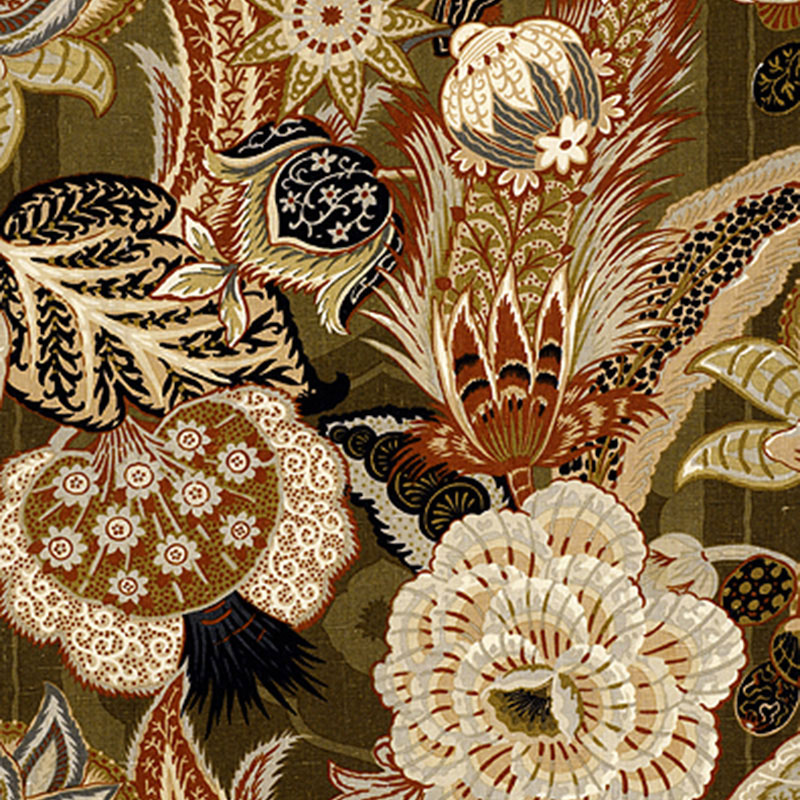 ZANZIBAR LINEN PRINT - SANDALWOOD