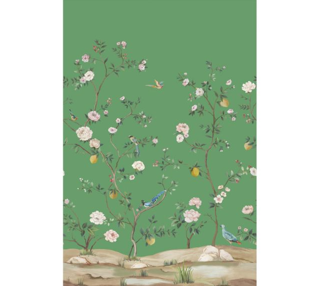 BLOSSOM CHINOISERIE - MURAL - VERT GARDEN