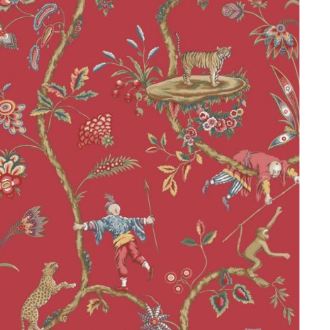 CHINOISE EXOTIQUE - TOMATO - NUWALLPAPER