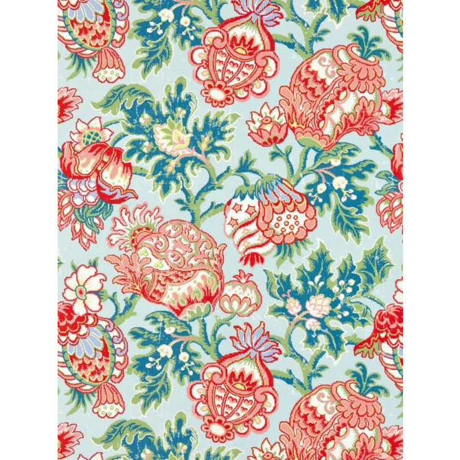CANTERBURY LINEN PRINT - AQUAMARINE
