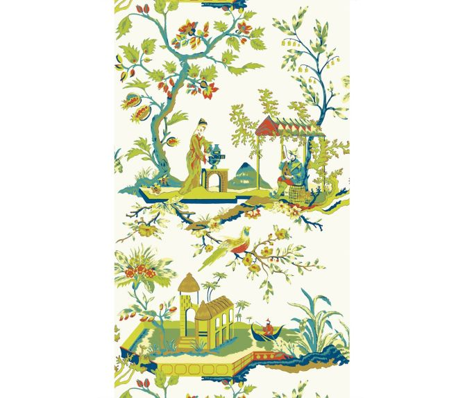 CH'IN LING - MULTICOLOR ON IVORY