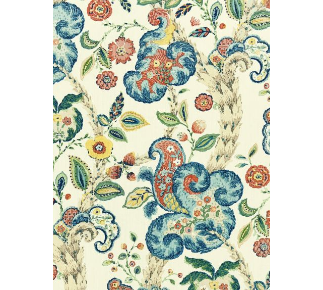 CUMBRIA HAND BLOCK PRINT - MULTI ON CREAM